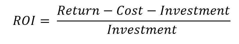 Formula ROI Basic = Return / Investment